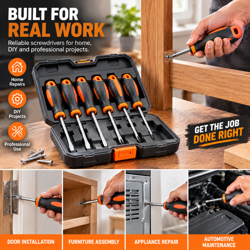 voqzunir 6-Piece Screwdriver Set with Carrying Case — features and use