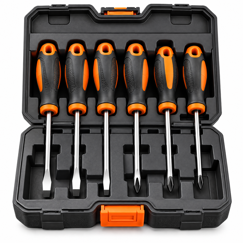 voqzunir 6-Piece Screwdriver Set with Carrying Case — isolated product view