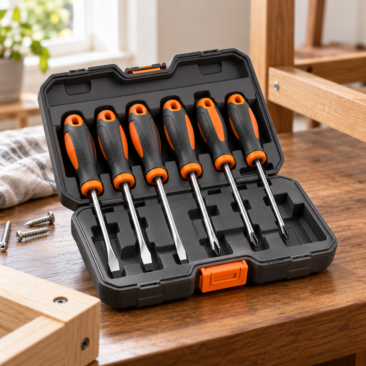 voqzunir 6-Piece Screwdriver Set with Carrying Case — main product photo