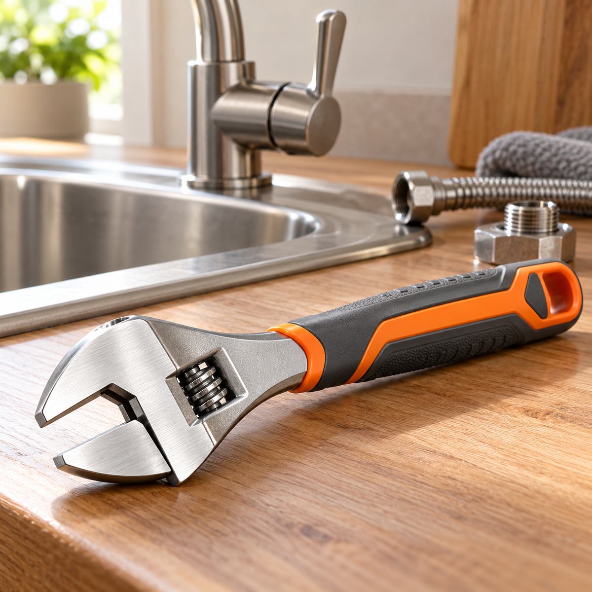 voqzunir Adjustable Wrench with Comfort Grip — main product photo