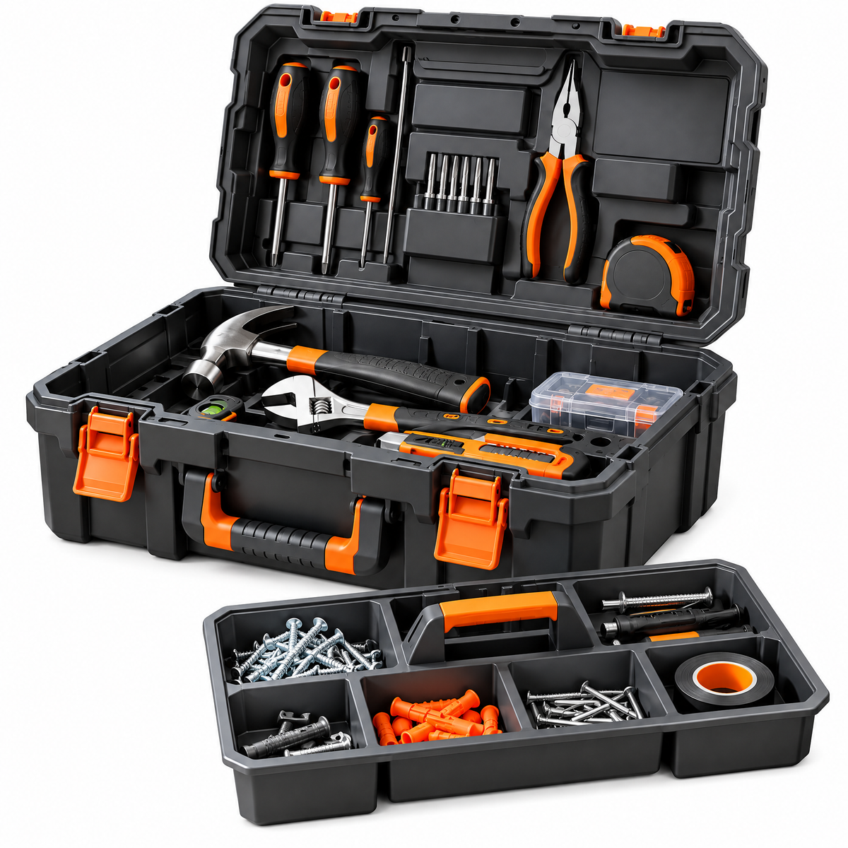 voqzunir Household Tool Kit with Carrying Case — isolated product view